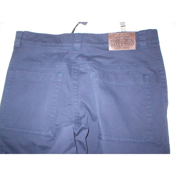 NWT New Mens RED Valentino 48 Italy 32 US Dark Blue Cargo Pants Designer Button - Picture 4 of 7
